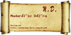 Madarász Dóra névjegykártya